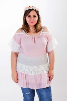 Blusa love rosa talla grande