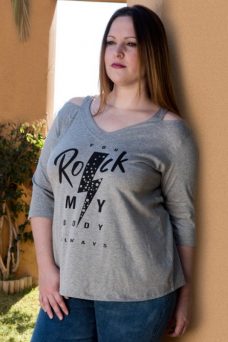 Camiseta algodon rock tallas grandes