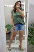 Camiseta hombreras kaki