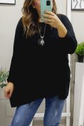 suéter preto oversized tamanhos grandes