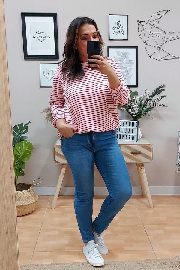 Jeans Push Up Acido - Corazón XL Tallas Grandes