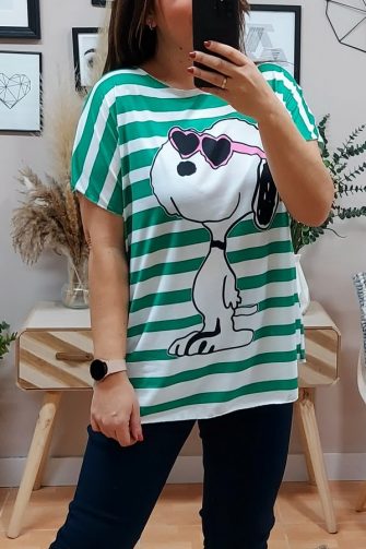 Camiseta Marinera Snoopy Verde