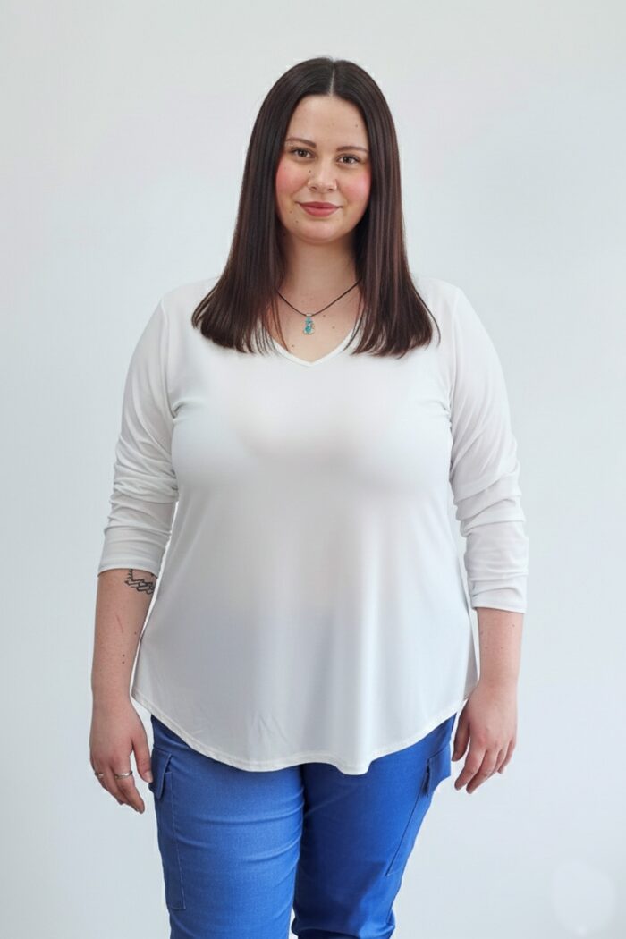 Top Armony Manga Blanco