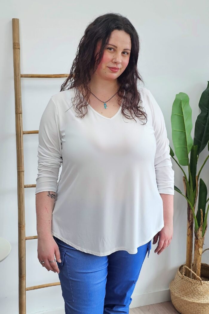 Top Armony Manga Blanco