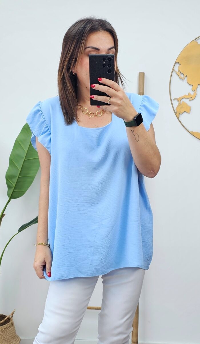 Blusa Alice Celeste