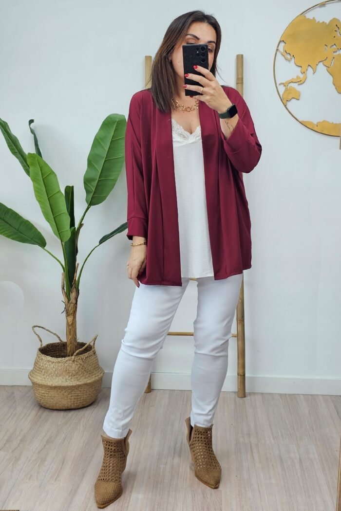 Kimono Punto Burdeos
