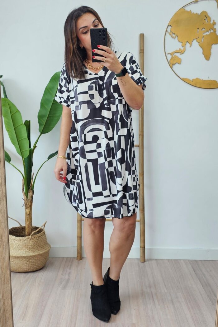 Vestido Geometric Negro