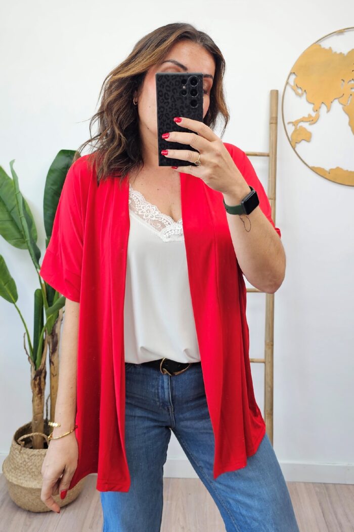 Kimono Punto Rojo