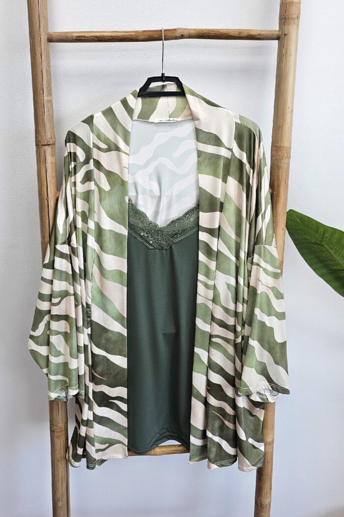 Kimono Estampado Kaki