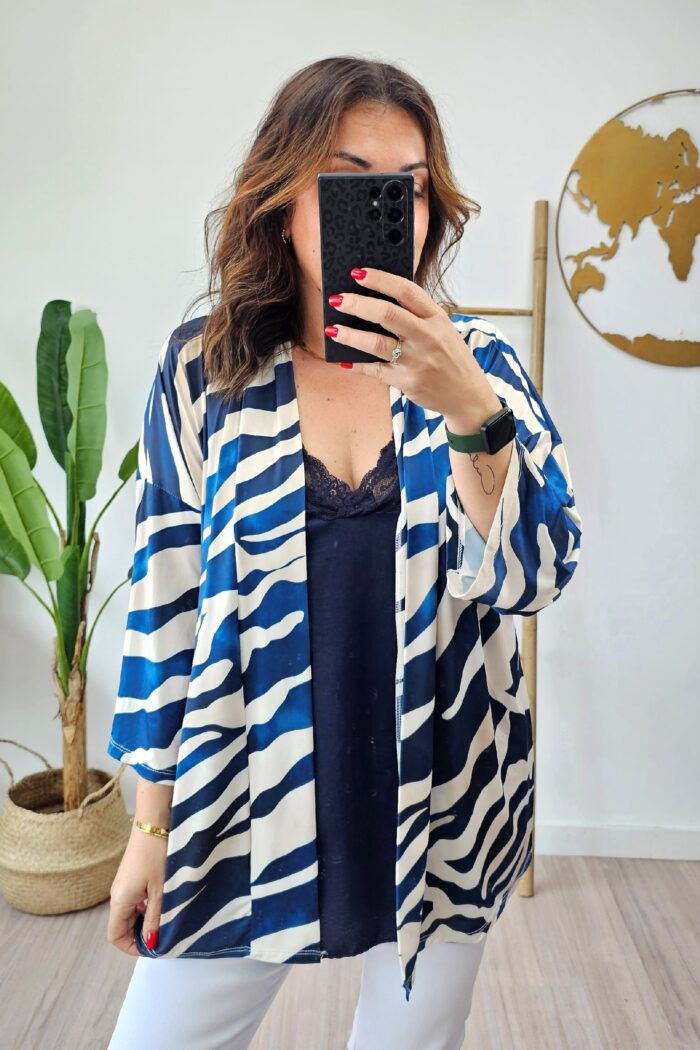 Kimono Estampado Marino