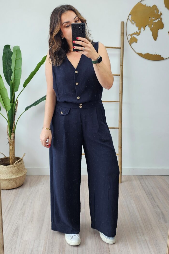 Conjunto Chaleco Marino