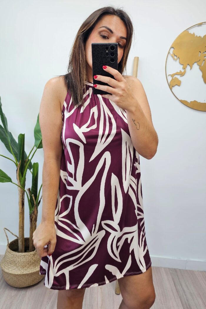Vestido Silvia Burdeos