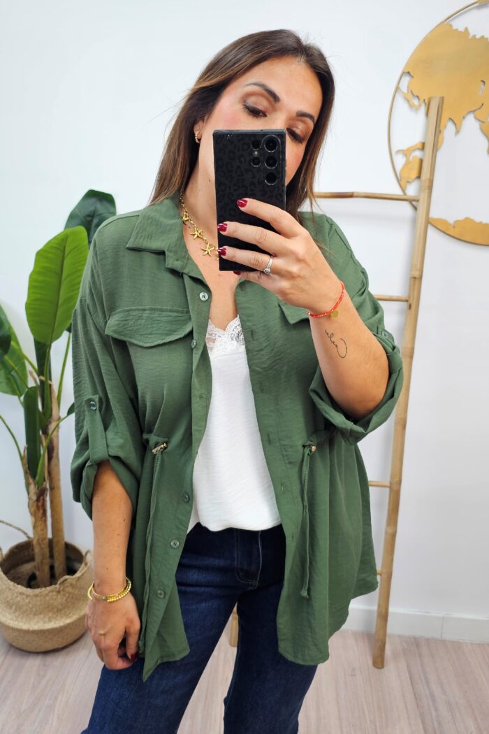 Sobrecamisa Crep Kaki