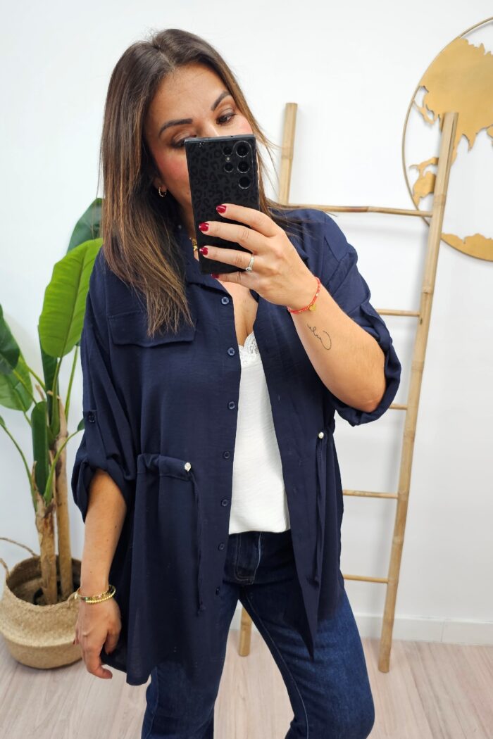 Sobrecamisa Crep Marino