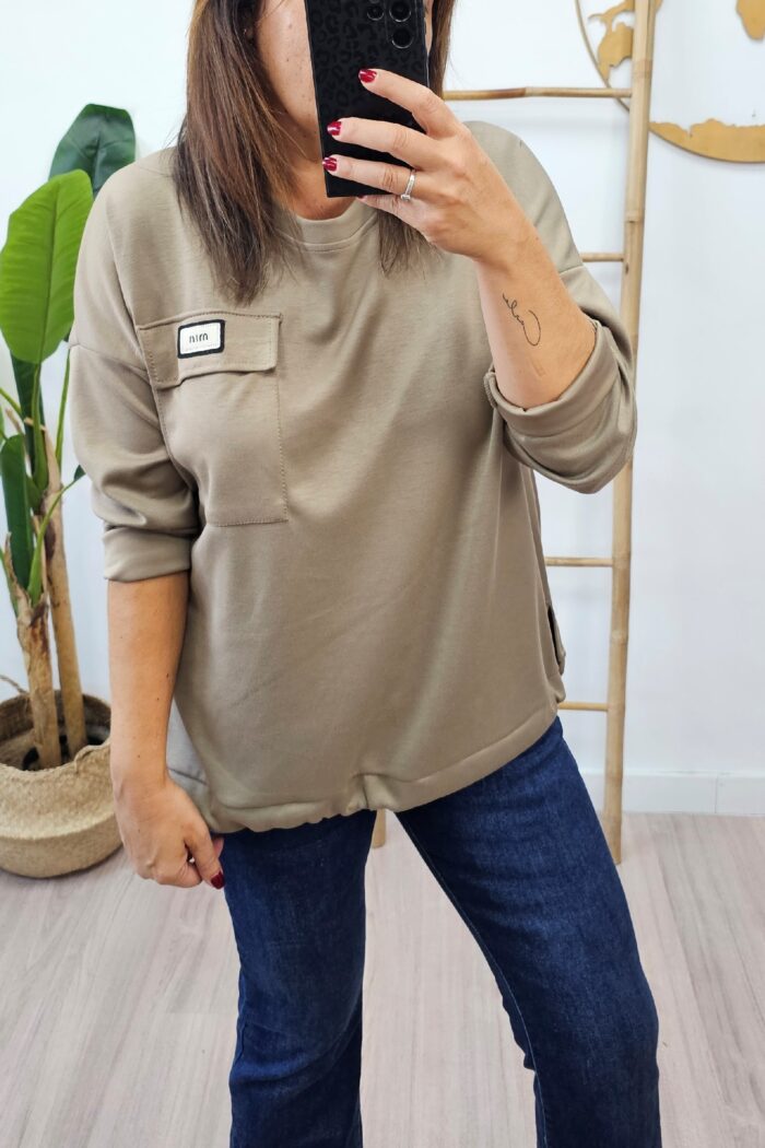 Sudadera Soft Bolsillo Vison