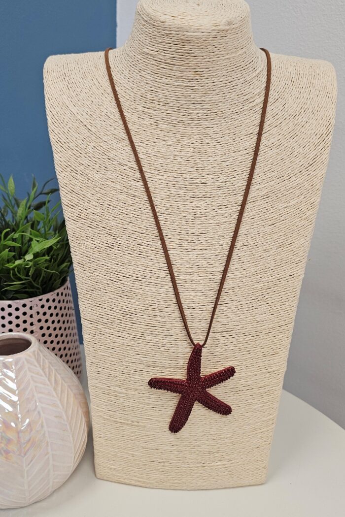 Collar Estrella Burdeos