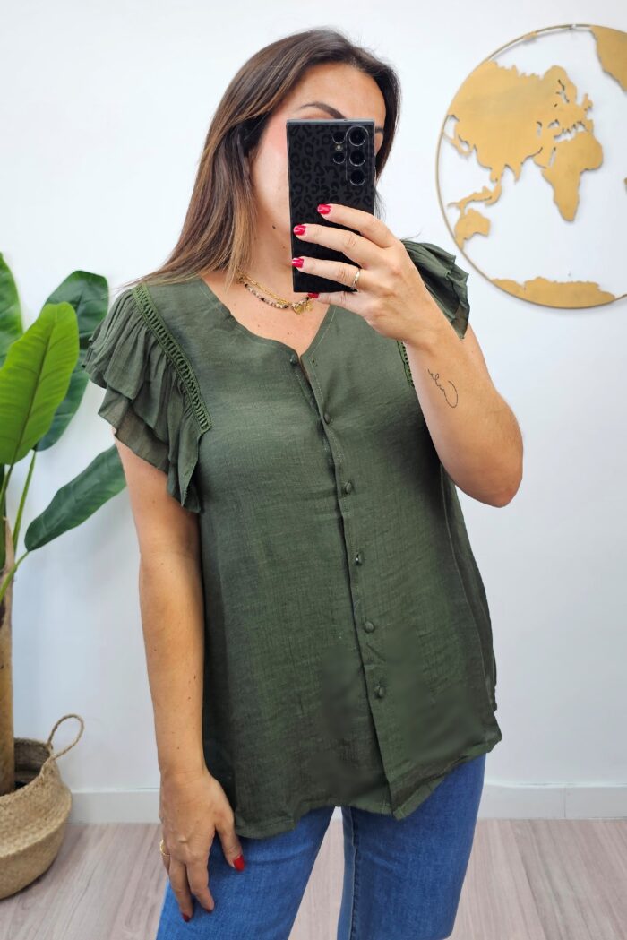 Blusa Volante Kaki