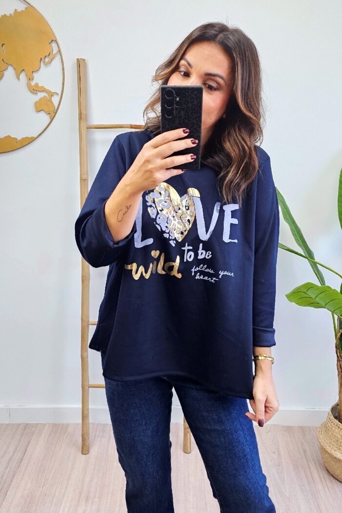 Sudadera Love Marino