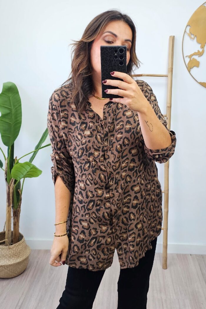 Camisa Print Marrón