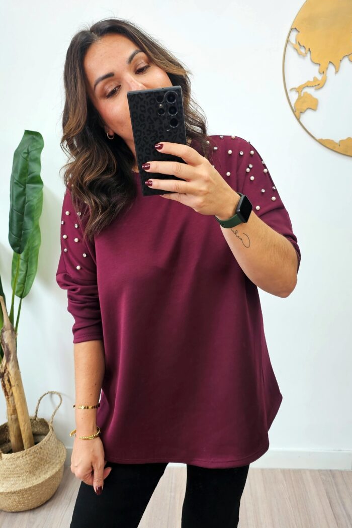 Sudadera Pearl Burdeos