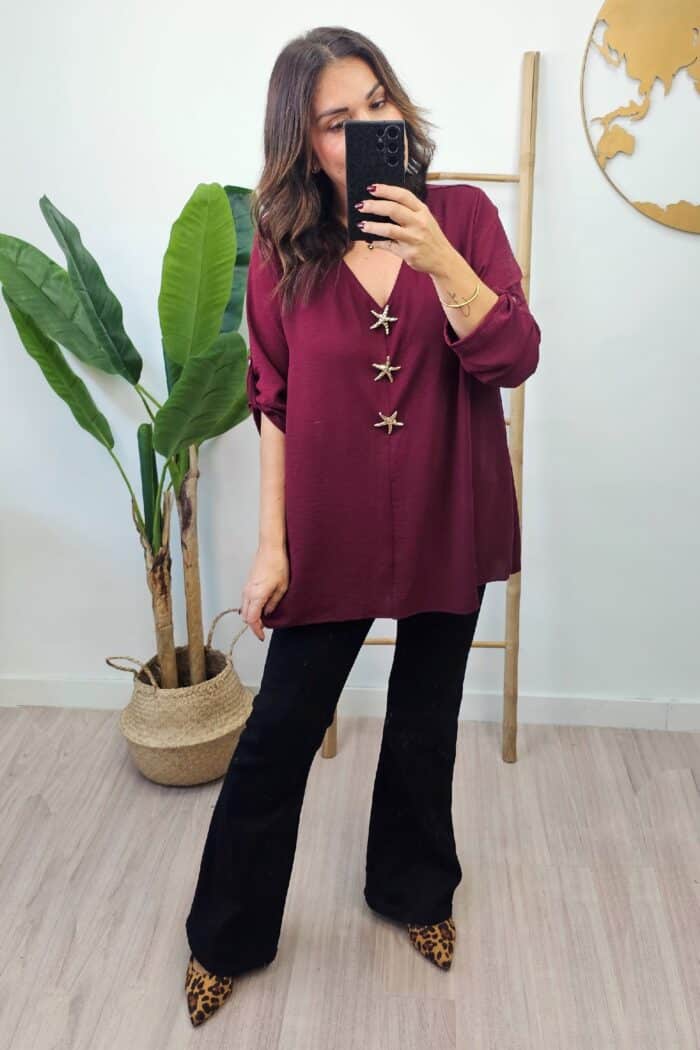 Blusa Starfish Burdeos