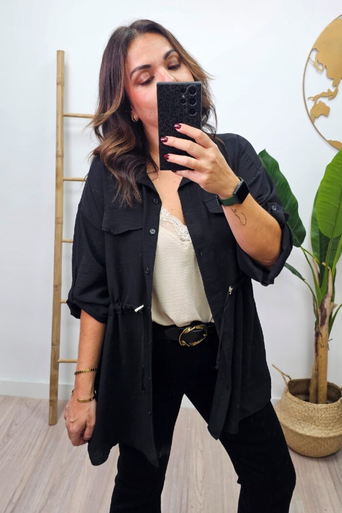 Sobrecamisa Crep Negra