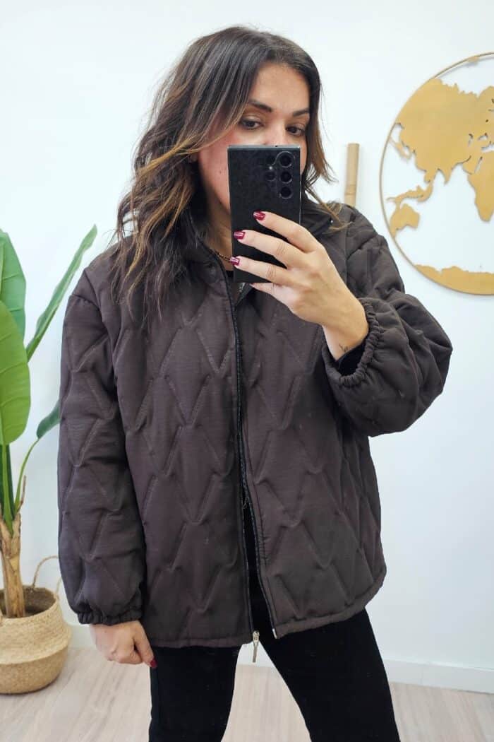 Chaqueta Rombos Marron