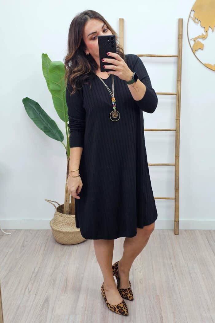 Vestido Midi Canale Negro