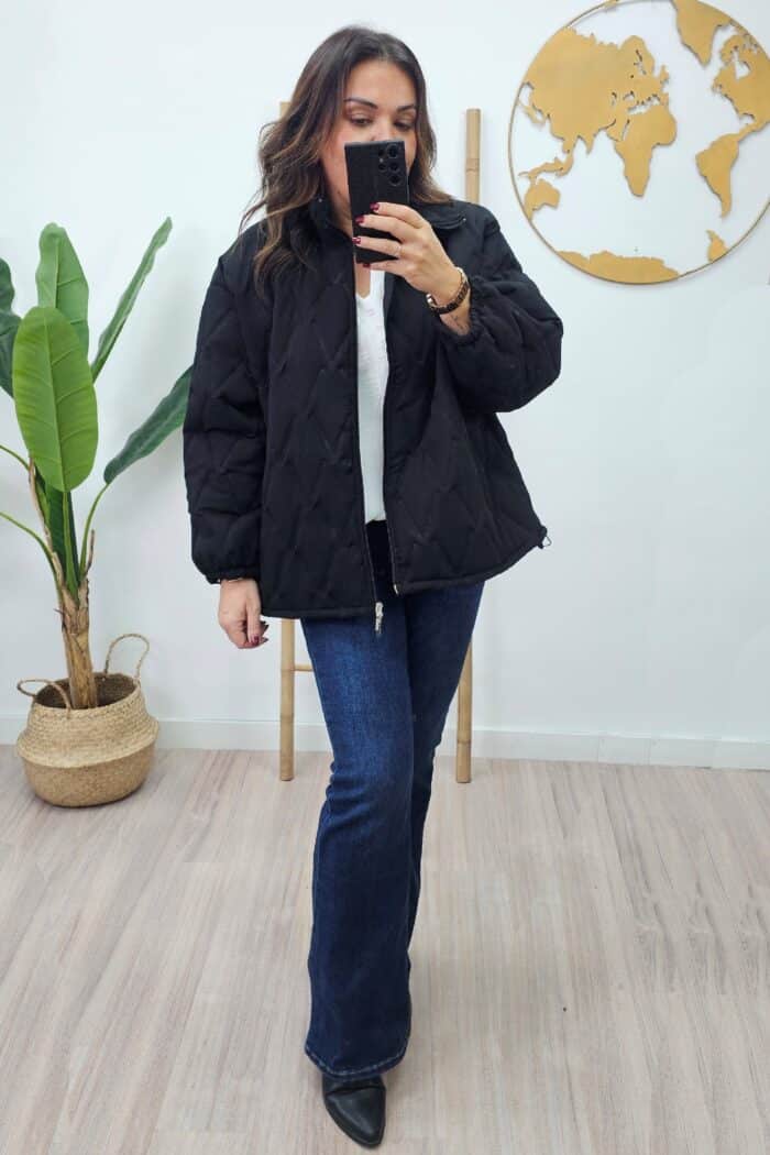 Chaqueta Rombos Negra