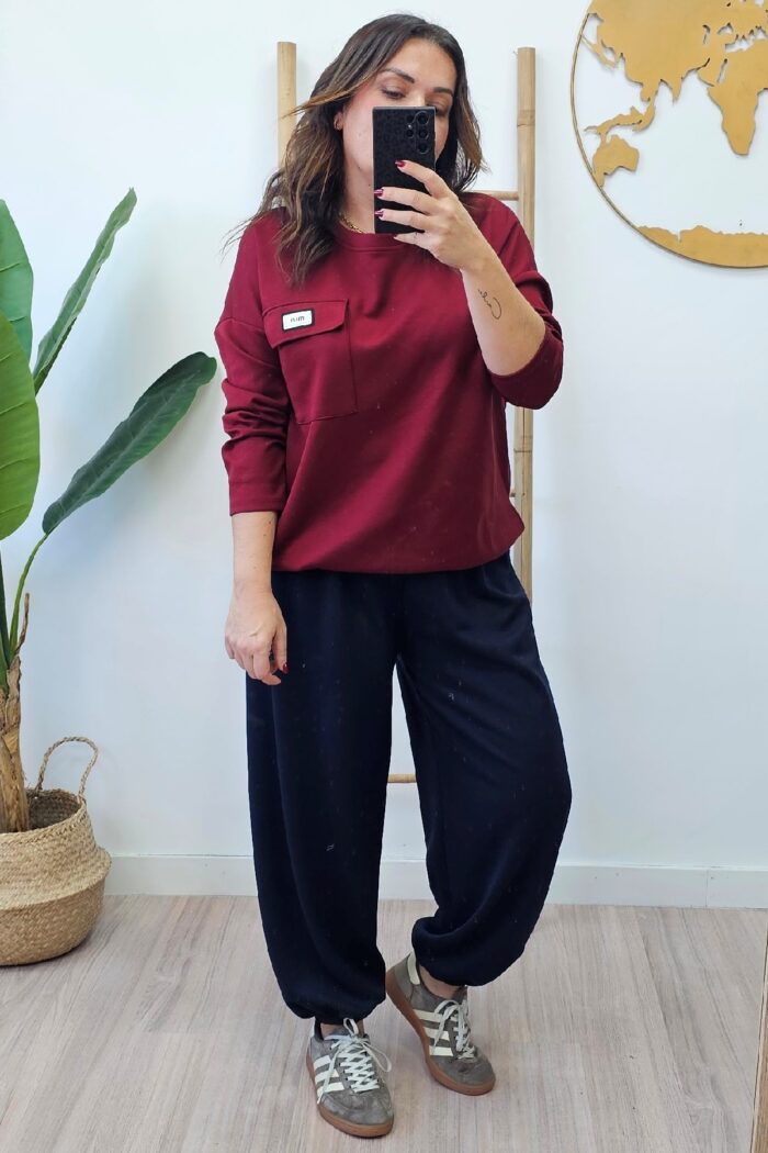 Pantalon Bombacho Lazo Marino