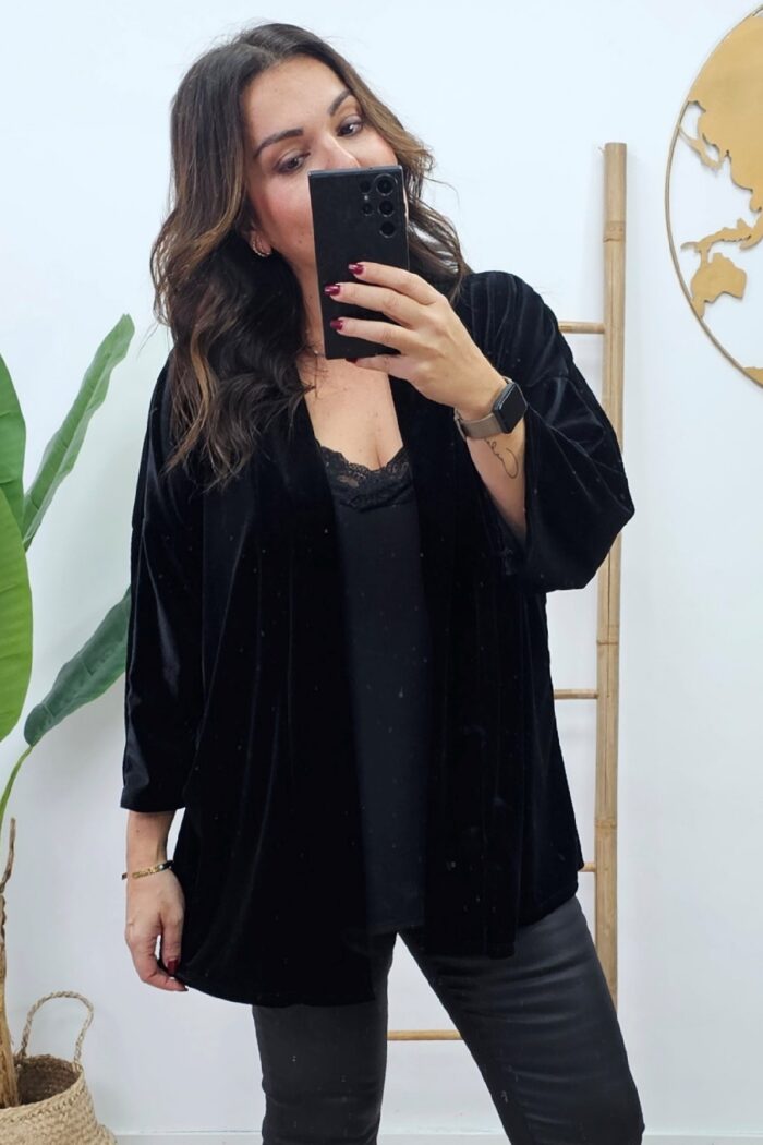 Kimono Terciopelo Negro