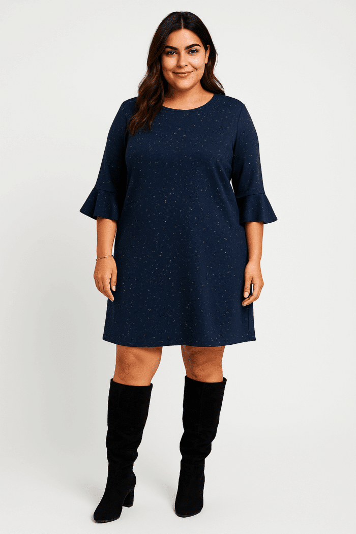 Vestido Volantes Marino