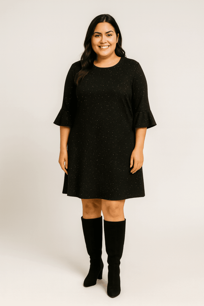 Vestido Volantes Negro