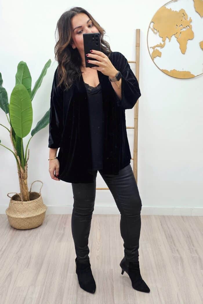 Kimono Terciopelo Negro