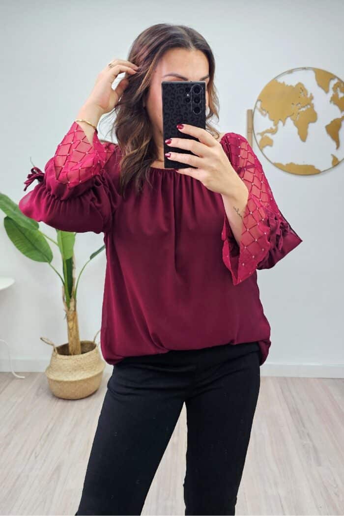 Blusa Samantha Burdeos