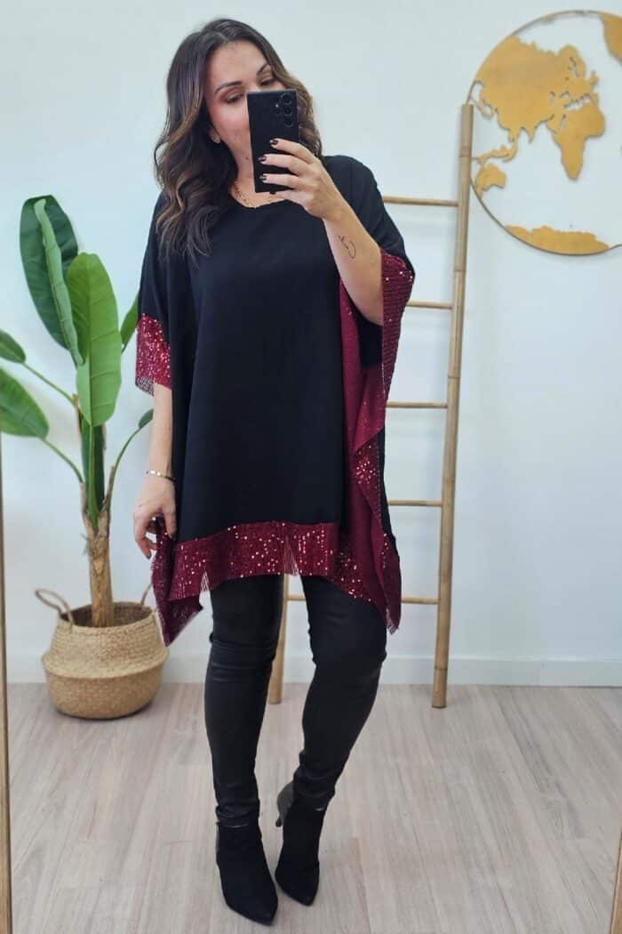 Top Pañuelo Fiesta Burdeos