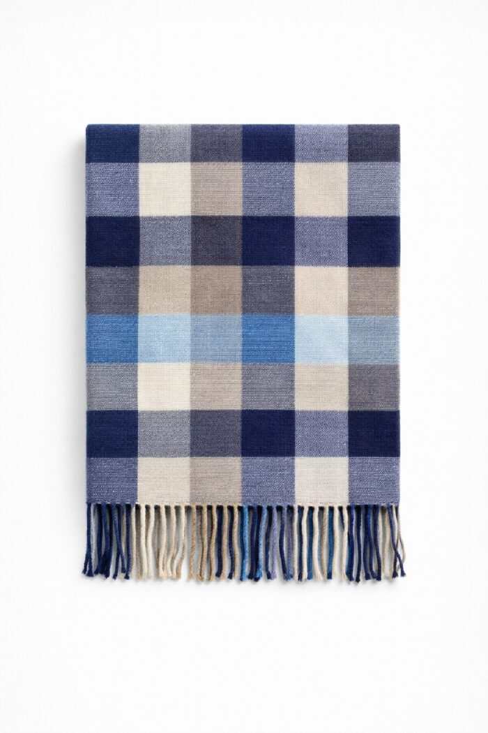 Bufanda Cuadros Azul