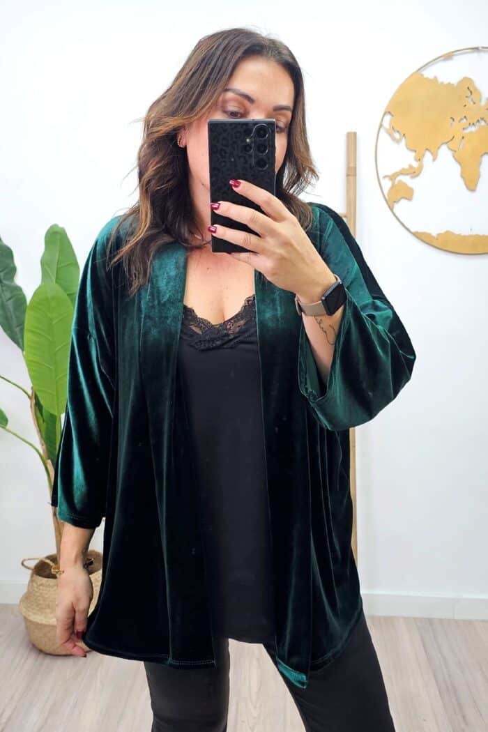 Kimono Terciopelo Verde