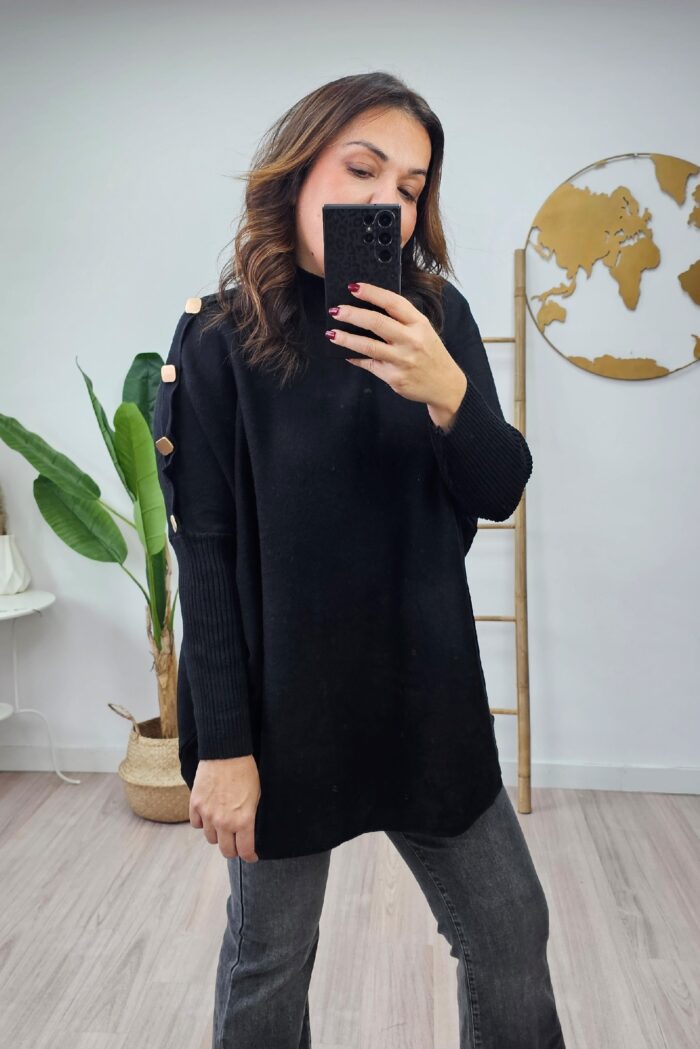 Jersey Botones Negro