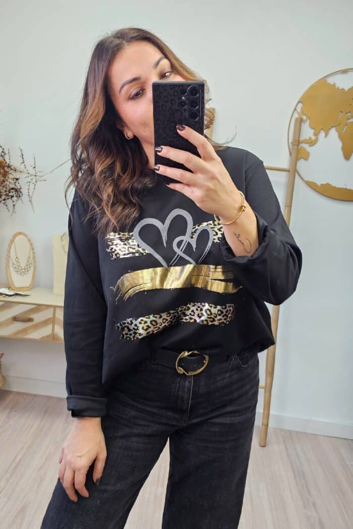 Sudadera Cuore Negra