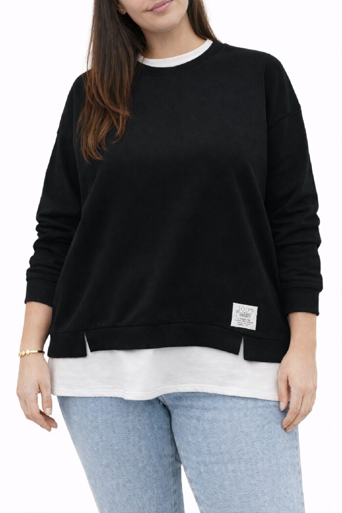 Sudadera Combi Negra