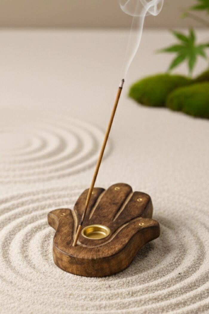 Porta Incienso Mano Madera