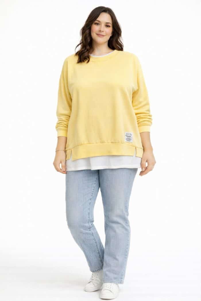 Sudadera Combi Amarillo