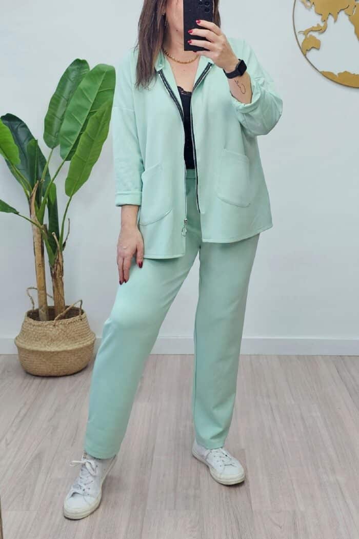 Conjunto Cremallera Verde