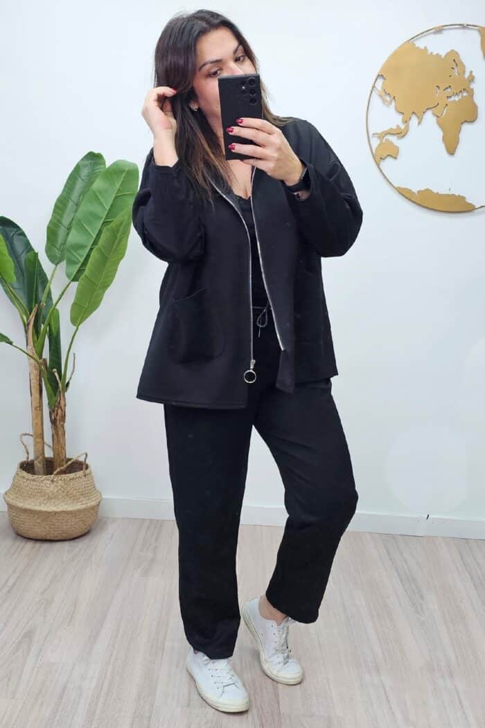 Conjunto Cremallera Negro
