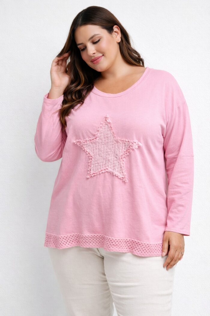 Sudadera Estrella Rosa