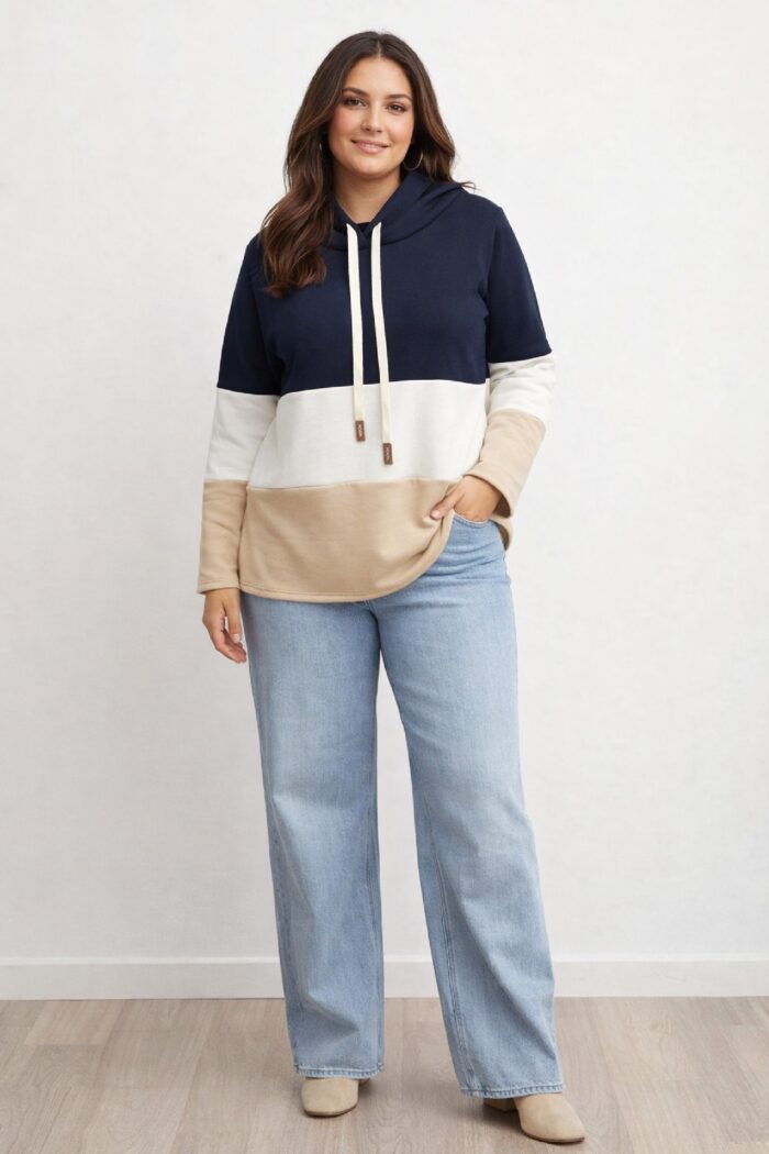 Sudadera Tricolor Marino