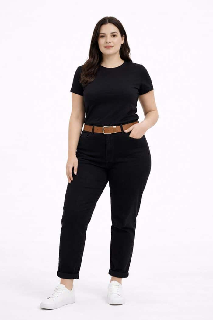 Vaquero Mom Negro Cinturon