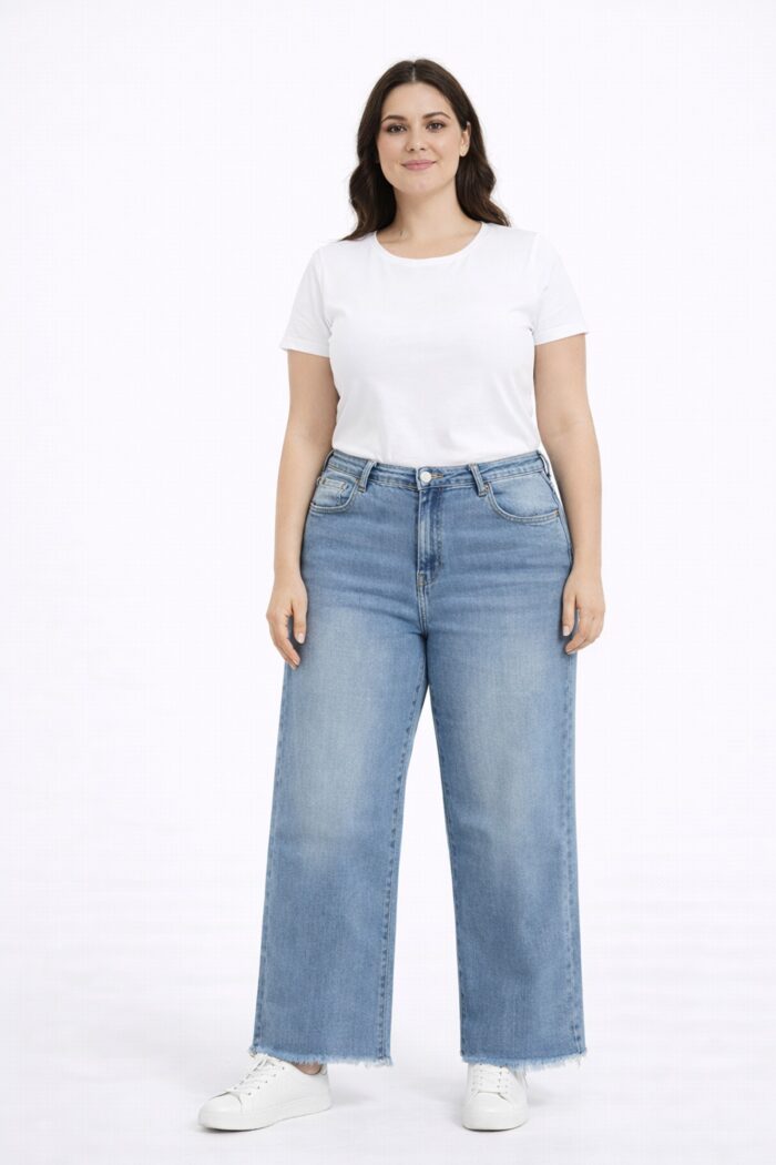 Vaquero Wide Leg Desflecado