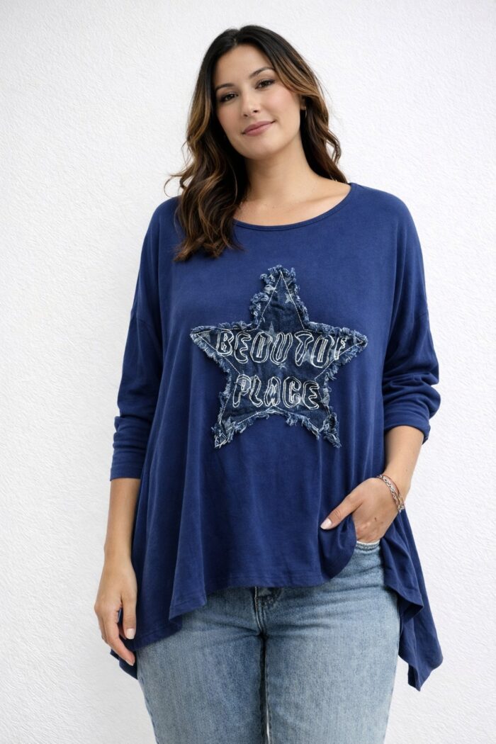 Camiseta Estrella Vaquera Azul